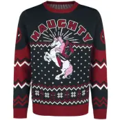 Deadpool - Marvel Christmas jumper - Naughty - L - för Herr - svart/röd