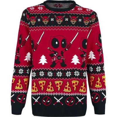 Deadpool - Marvel Christmas jumper - Wish You A Deadpool Christmas - M 3XL - för Herr - flerfärgad