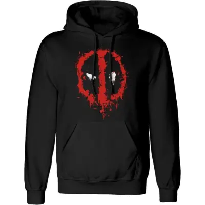 Deadpool - Marvel Luvtröja - Splat Hoodie - L XXL - för Herr - svart