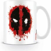 Deadpool - Marvel Mugg - Splatter - för  vit/svart/röd