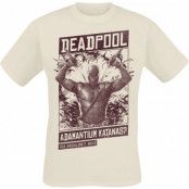 Deadpool - Marvel T-shirt - 3 - Adamantium Katanas - L XL - för Herr - naturfärgad