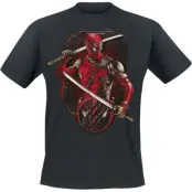 Deadpool - Marvel T-shirt - 3 - Deadpool And Wolverine - Ready To Fight - S XXL - för Herr - svart
