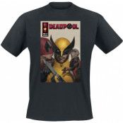 Deadpool - Marvel T-shirt - 3 - Deadpool Kisses to Wolverine - M 3XL - för Herr - svart