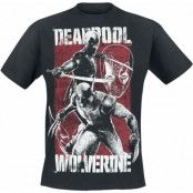 Deadpool - Marvel T-shirt - 3 - Deadpool & Volverine - S L - för Herr - svart