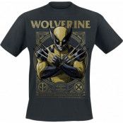 Deadpool - Marvel T-shirt - 3 - Wolverine - M XXL - för Herr - svart