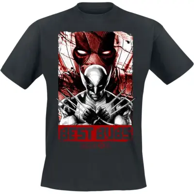 Deadpool - Marvel T-shirt - Deadpool And Wolverine - Best Bubs - M XL - för Herr - svart