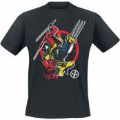 Deadpool - Marvel T-shirt - Deadpool And Wolverine - XL XXL - för Herr - svart