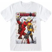 Deadpool - Marvel T-shirt - Deadpool & Wolverine - Comic Book Cover - S XXL - för Herr - vit