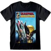 Deadpool - Marvel T-shirt - Deadpool & Wolverine - Wolverine Reflection - S XL - för Herr - svart