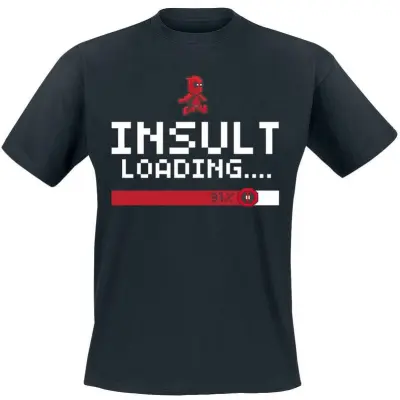 Deadpool - Marvel T-shirt - Insult Loading - L XL - för Herr - svart