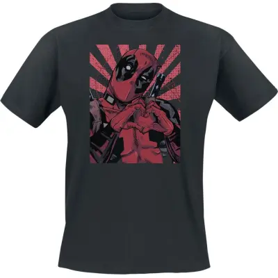 Deadpool - Marvel T-shirt - Nothing But Love - S XXL - för Herr - svart