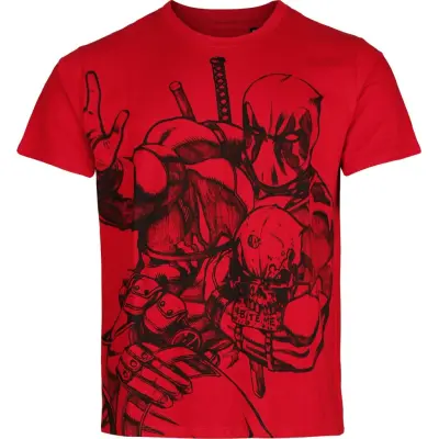 Deadpool - Marvel T-shirt - Sketch - S XXL - för Herr - röd