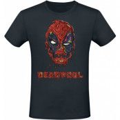 Deadpool - Marvel T-shirt - Splatter Logo - S XXL - för Herr - svart