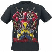 Deadpool - Marvel T-shirt - Wolverine Bullseye - M XXL - för Herr - svart