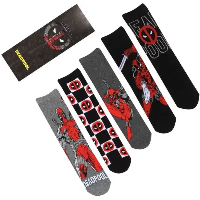Deadpool - Marvel Strumpor - Logo And Pose - L-XL - för  flerfärgad
