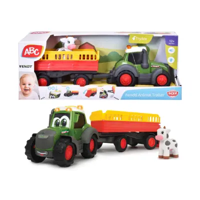 ABC Fendti Traktor med släp Ljud och ljus - Dickie Toys ABC -  Leksaksaffären