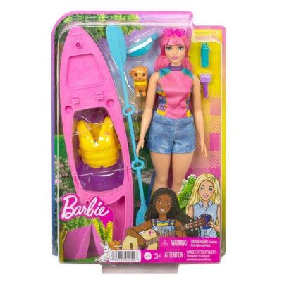 Barbie Camping Daisy Docka med kajak Lekset