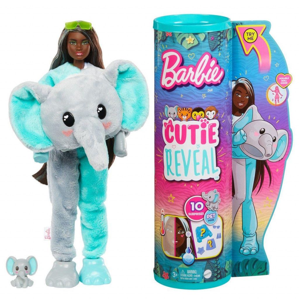 Barbie Cutie Reveal Jungle Elefant - Halloweenbutiken