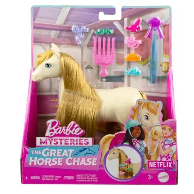 Barbie Great Horse Chase Ponny med tillbehör Ljus - Barbie -  Leksaksaffären