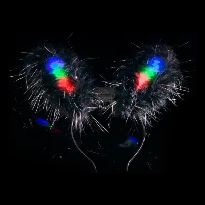 Blinkande Kaninöron - Svart