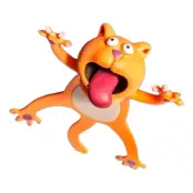 Bokmärkefigur 3D - Katt