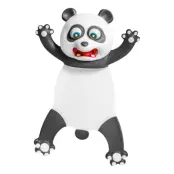 Bokmärkefigur 3D - Panda