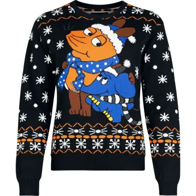 Die Sendung mit der Maus - Anime Christmas jumper - Maus und Elefant - S XXL - för Dam - flerfärgad