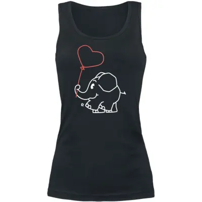 Die Sendung mit der Maus Topp - Elefant - M 3XL - för Dam - svart