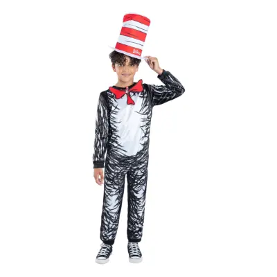 Dr Seuss™ Cat In The Hat Barn Maskeraddräkt - Large
