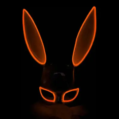 El Wire Kanin LED Mask - Orange