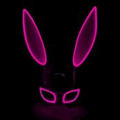 EL Wire Kanin LED Mask - Rosa