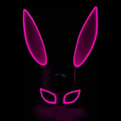 El Wire Kanin LED Mask - Rosa