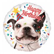 Folieballong Happy Birthday Hund