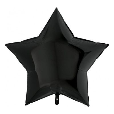 Folieballong Stjärna Stor Svart
