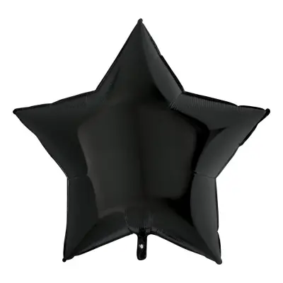 Folieballong Stjärna Stor Svart