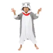 Grå Katt Barn Kigurumi - Medium