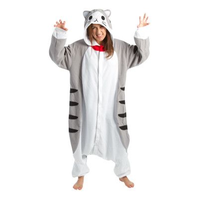 Grå Katt Kigurumi