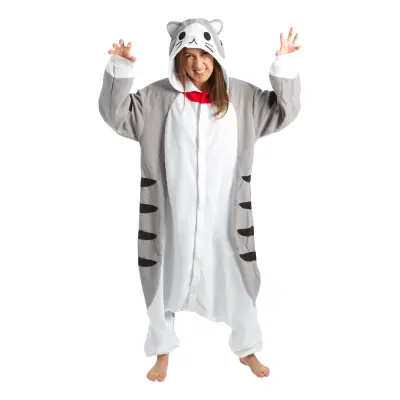 Grå Katt Kigurumi