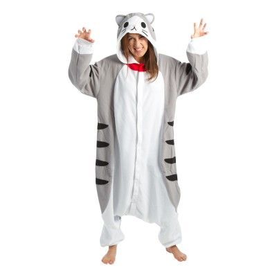 Grå Katt Kigurumi - Medium