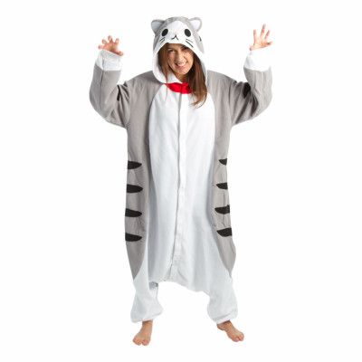 Grå Katt Kigurumi - X-Small