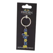 Souvenir Nyckelring Sweden Text
