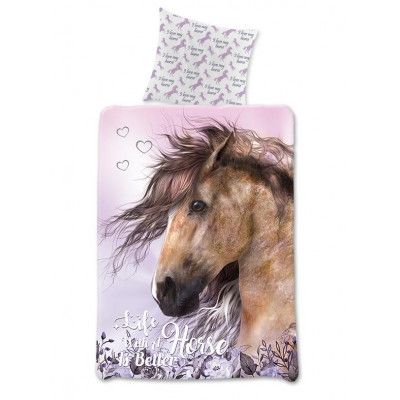 Hästar Bäddset 150x210cm - Leksaksaffären -  Leksaksaffären