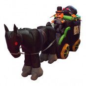 Halloweenpumpa med Häst och Vagn Uppblåsbar - 250 cm
