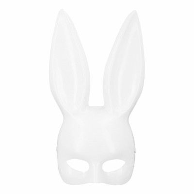 Halvmask Kanin Vit - One size