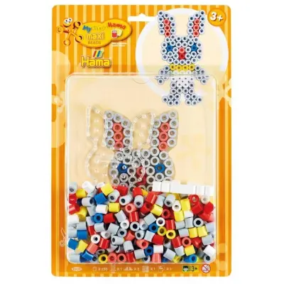 Hama Maxi Pärlor Kit 250st Kanin - Hama -  Leksaksaffären
