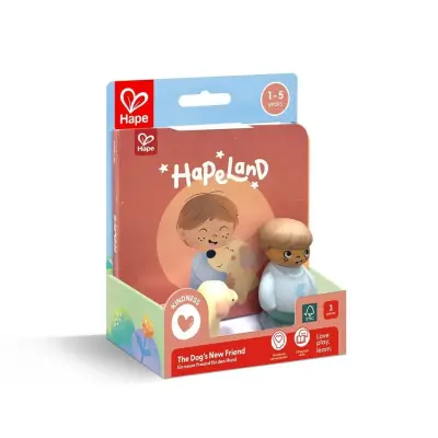 Hape Hapeland Hund Pekbok med figurer - Hape -  Leksaksaffären
