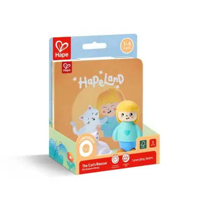 Hape Hapeland Katt Pekbok med figurer - Hape -  Leksaksaffären