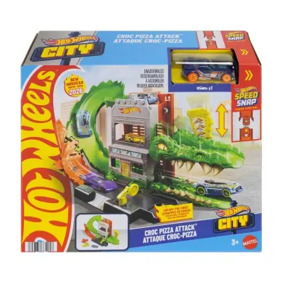 Hot Wheels City Croc Pizza Attack - Hot Wheels -  Leksaksaffären