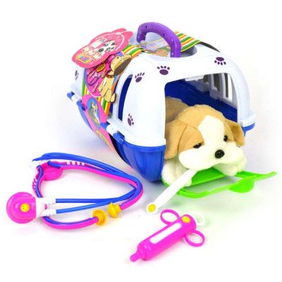 Hund i bur med ljud : Färg - Rosa