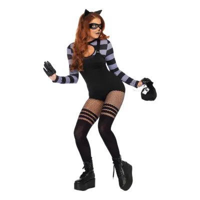 Inbrottstjuv Katt Deluxe Maskeraddräkt - Medium